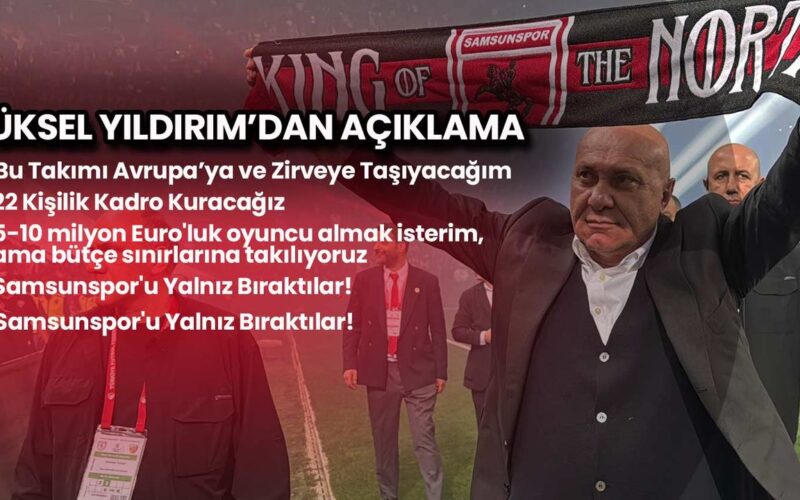 Yüksel Yıldırım İsyan Etti: Samsunspor’u Yalnız Bıraktılar!