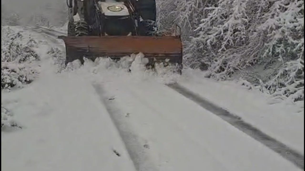 Zonguldak'ta kar yağışı nedeniyle 62 köy yolu kapandı
