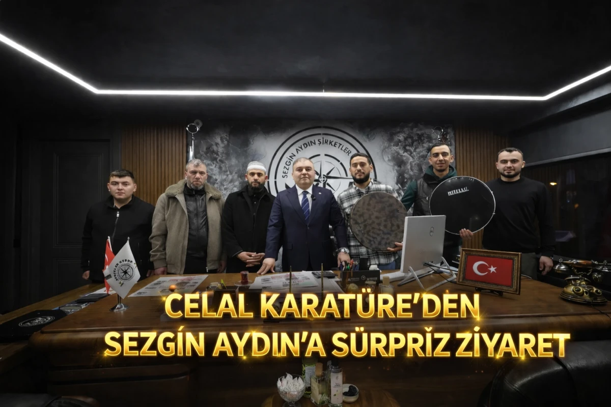 Gönüllere Taht Kuran Sanatçı Celal Karatüre, İş İnsanı Sezgin Aydın’ı Ziyaret Etti