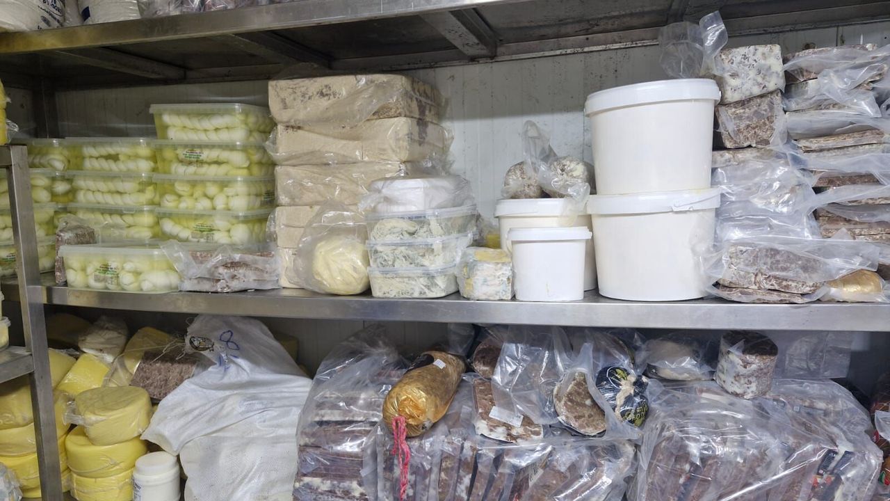 Rize'de bir depoda mevzuata ve tüketime aykırı 9 ton 750 kilo gıdaya el konuldu