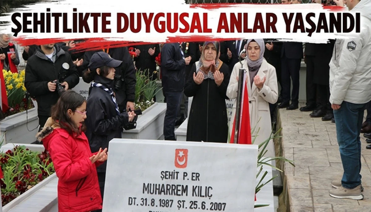 Şehitlikte Duygusal Anlar Yaşandı