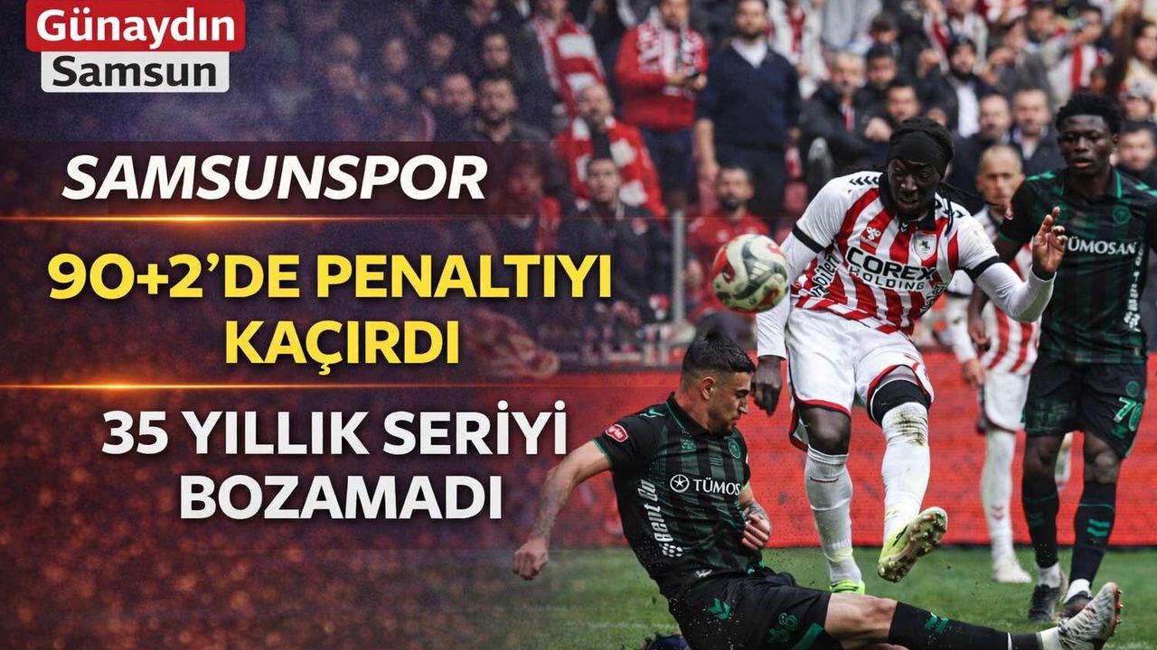 Samsunspor 90+2'de Fırsatı Değerlendiremedi